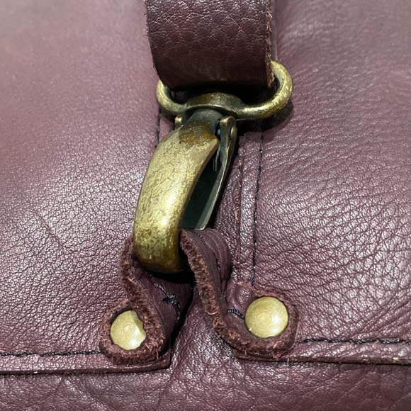 AWL SNAP Brown Soft Leather Flap Crossbody Bag - Picture 3 of 14